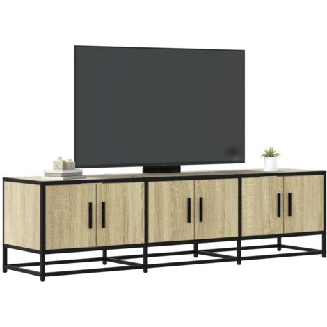 TV Cabinet Sonoma Oak 150x35x41 cm Engineered Wood and Metal vidaXL (1/5)