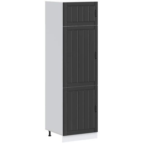 Kitchen Cupboard Lucca Black Engineered Wood vidaXL