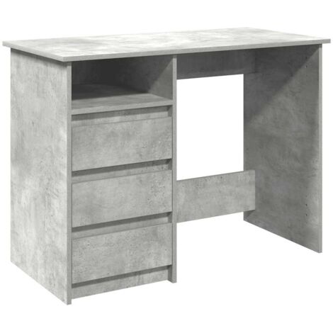Desk Concrete Grey 102x50x75 cm Engineered Wood vidaXL