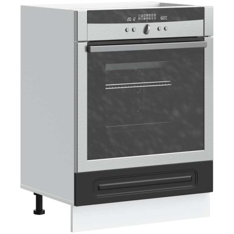 Oven Cabinet Kalmar Black Engineered Wood vidaXL (1/5)