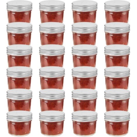 Glass Jam Jars with Silver Lids 24 pcs 110 ml vidaXL (1/5)
