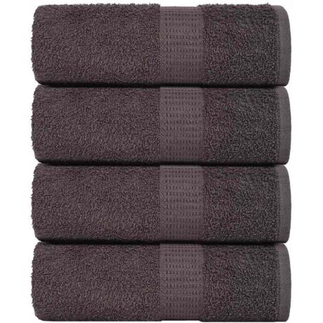 Guest Towels 4 pcs Anthracite 30x50 cm 360 gsm 100% Cotton vidaXL