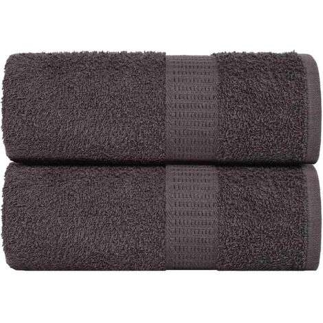 Wash Towels 2 pcs FROGN Anthracite 30x30 cm 100% Cotton vidaXL