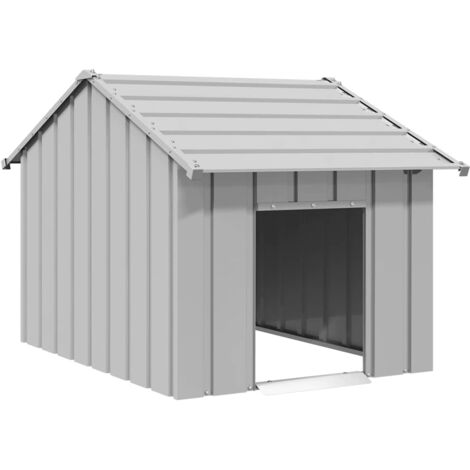 Dog House with Roof 83x130x85 cm Galvanised Steel vidaXL