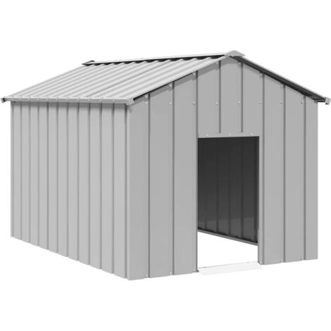 Dog House with Roof 113x153x101 cm Galvanised Steel vidaXL