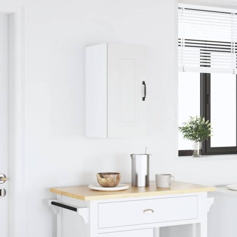 Kitchen Wall Cabinet Kalmar White Engineered Wood vidaXL (1/5)
