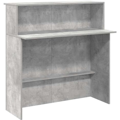 Reception Desk Concrete Grey 100x50x103.5 cm Engineered Wood vidaXL