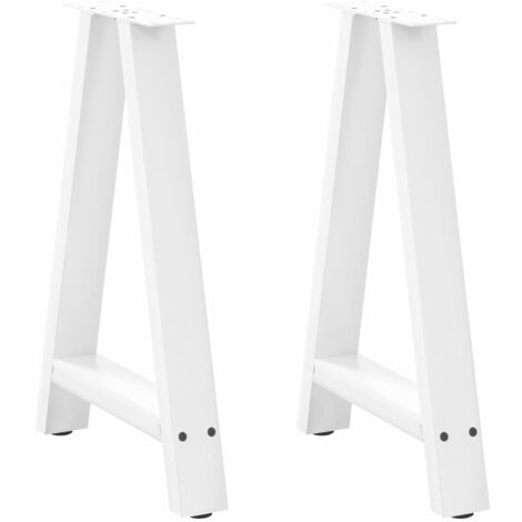 Dining Table Legs A-Shaped 2 pcs White 50x(72-73) cm Steel vidaXL