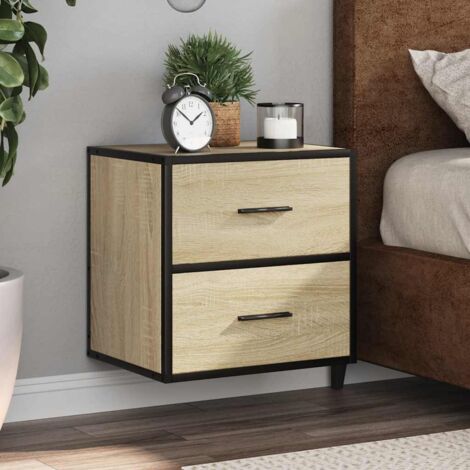 Wall-mounted Bedside Cabinet Sonoma Oak 40x31x39.5 cm vidaXL (1/5)