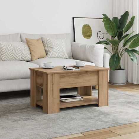 Coffee Table Artisan Oak 79x49x41 cm Engineered Wood vidaXL