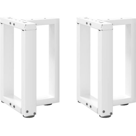 Coffee Table Legs T-Shaped 2 pcs White 38x25x(42-43) cm Steel vidaXL