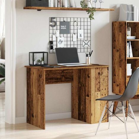 Desk Old Wood 100x55x75 cm Engineered Wood vidaXL