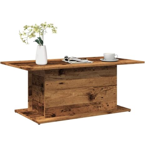 Coffee Table Old Wood 102x55.5x40 cm Engineered Wood vidaXL