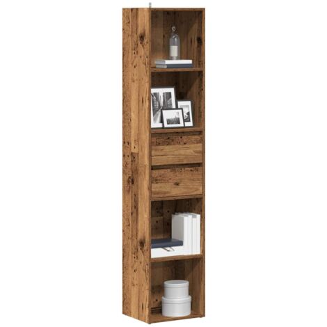 Book Cabinet Old Wood 36x30x171 cm Engineered Wood vidaXL
