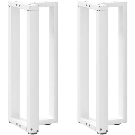 Console Table Legs T-Shaped 2 pcs White 25x28x(72-73) cm Steel vidaXL
