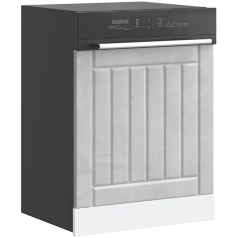 Dishwasher Panel Lucca Concrete Grey Engineered Wood vidaXL