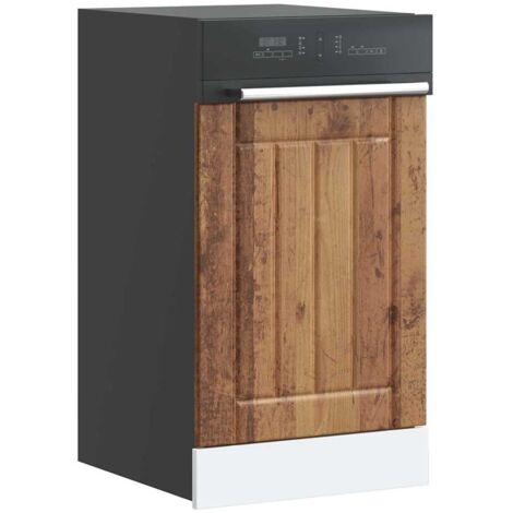 Dishwasher Panel Lucca Old Wood Engineered Wood vidaXL