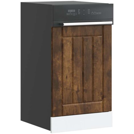 Dishwasher Panel Lucca Smoked Oak Engineered Wood vidaXL