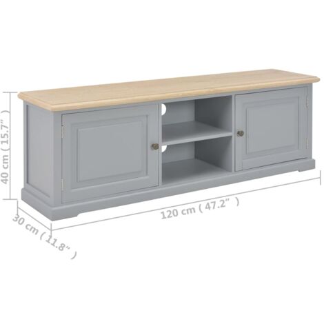 TV Cabinet Grey 120x30x40 cm Wood vidaXL