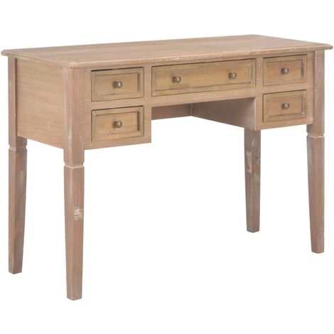 Writing Desk Brown 109.5x45x77.5 cm Wood vidaXL