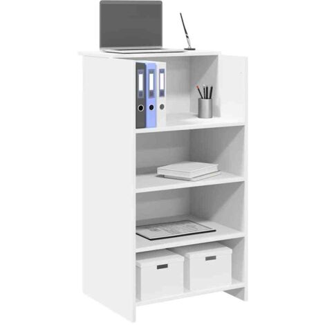 Reception Desk White 55x50x103.5 cm Engineered Wood vidaXL