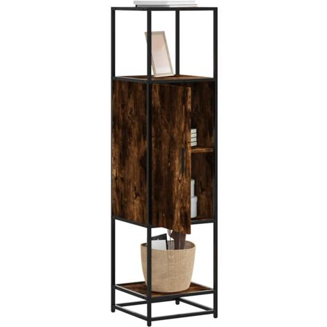 Highboard Smoked Oak 35.5x35x139 cm Engineered Wood and Metal vidaXL (1/5)