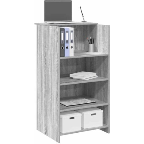 Reception Desk Grey Sonoma 55x50x103.5 cm Engineered Wood vidaXL