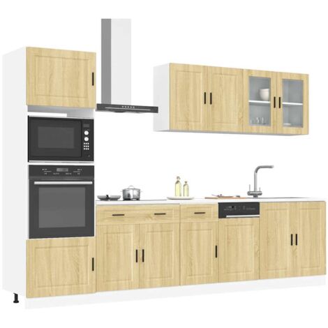 vidaXL 7 Piece Kitchen Cabinet Set Porto Sonoma Oak Engineered Wood