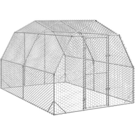 Chicken Run 2.5x4x2.25 m Galvanised Steel vidaXL