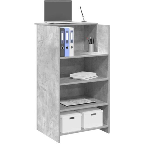 Reception Desk Concrete Grey 55x50x103.5 cm Engineered Wood vidaXL