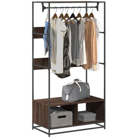 Wardrobe Brown Oak 90x50x180 cm Engineered Wood vidaXL (1/5)