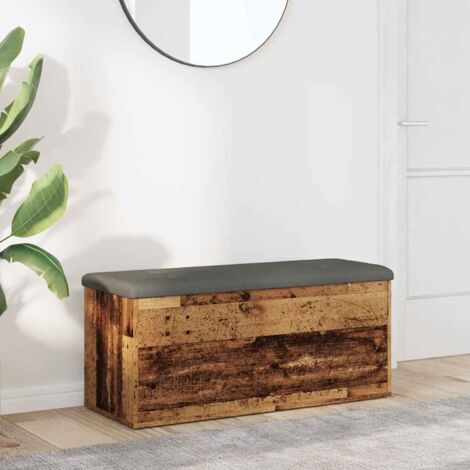 Storage Bench Old Wood 102x42x45 cm Engineered Wood vidaXL