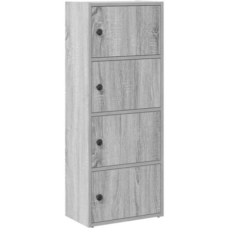 Bookcase Grey Sonoma 40x24x102 cm Engineered Wood vidaXL (1/5)