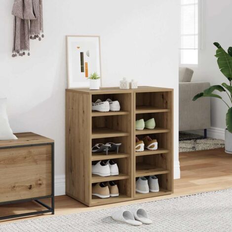 Shoe Cabinets 2 pcs Artisan Oak 32x35x70 cm Engineered Wood vidaXL