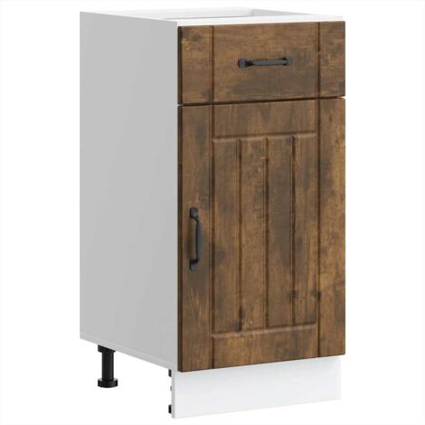 Kitchen Base Cabinet Lucca Smoked Oak Engineered Wood vidaXL