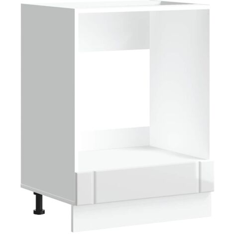 Oven Cabinet Lucca High Gloss White Engineered Wood vidaXL (1/5)