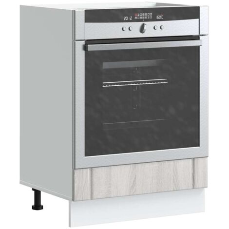 Oven Cabinet Lucca Grey Sonoma Engineered Wood vidaXL