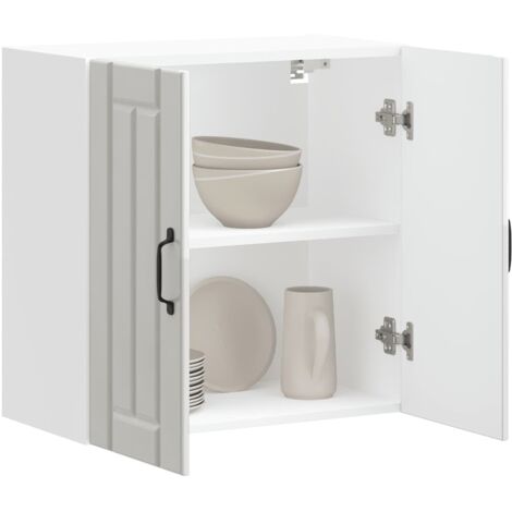 Kitchen Wall Cabinet Lucca High Gloss White Engineered Wood vidaXL