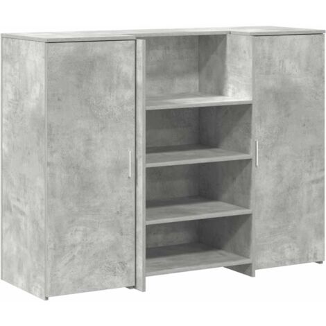 Reception Desk Concrete Grey 135x50x103.5 cm Engineered Wood vidaXL (1/5)