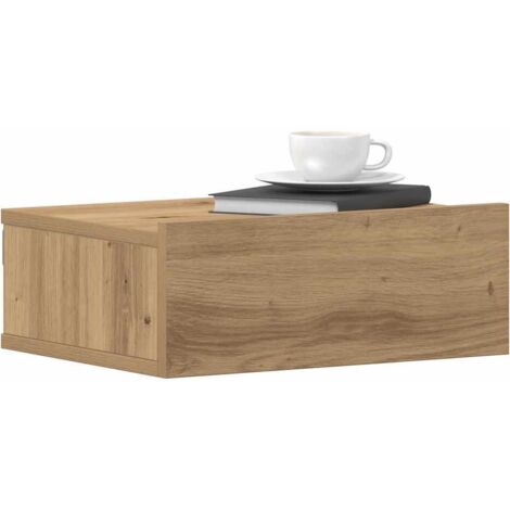 Floating Nightstands 2 pcs Artisan Oak 40x32x15 cm Engineered Wood vidaXL