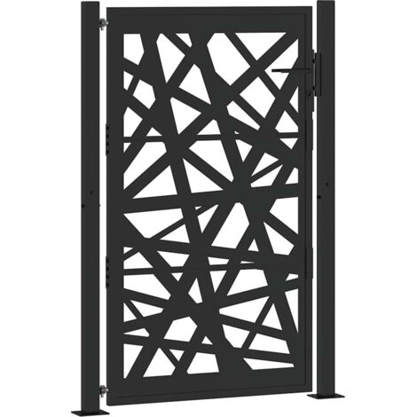 Garden Gate Black 100x150 cm Steel Light Design vidaXL