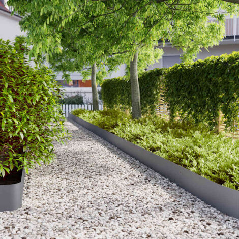 Lawn Edgings 30 pcs Anthracite 20x103 cm Cold-rolled Steel vidaXL