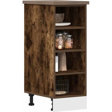 Bottom Cabinet Riga Smoked Oak 30x44.5x81.5 cm Engineered Wood vidaXL