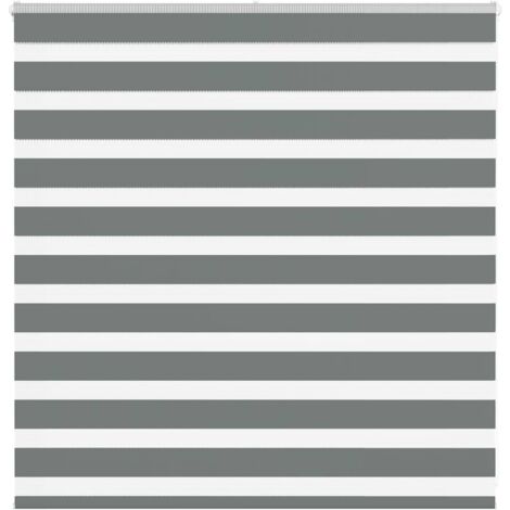 Zebra Blind Dark Grey 145x100 cm Fabric Width 140.9 cm Polyester vidaXL