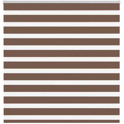 Zebra Blind Brown 145x100 cm Fabric Width 140.9 cm Polyester vidaXL