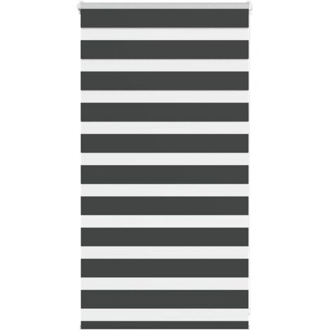 Zebra Blind Black 75x100 cm Fabric Width 70.9 cm Polyester vidaXL