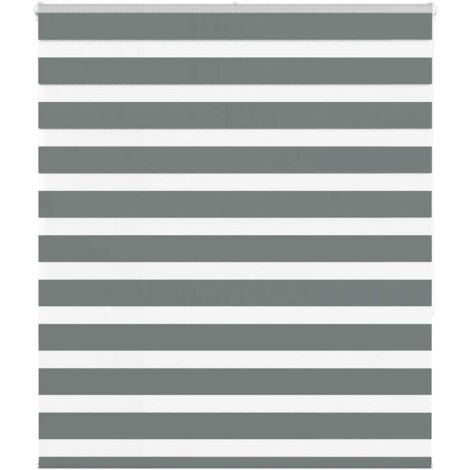 Zebra Blind Dark Grey 120x150 cm Fabric Width 115.9 cm Polyester vidaXL