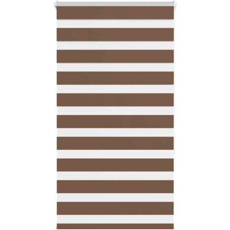 Zebra Blind Brown 75x150 cm Fabric Width 70.9 cm Polyester vidaXL
