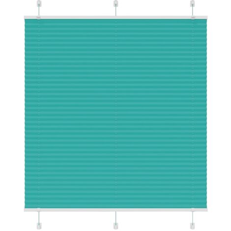 Pleated Blind Petrol Green 115x150 cm Fabric Width 114.4 cm Polyester vidaXL