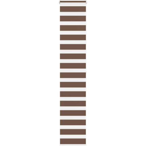 Zebra Blind Brown 50x200 cm Fabric Width 45.9 cm Polyester vidaXL